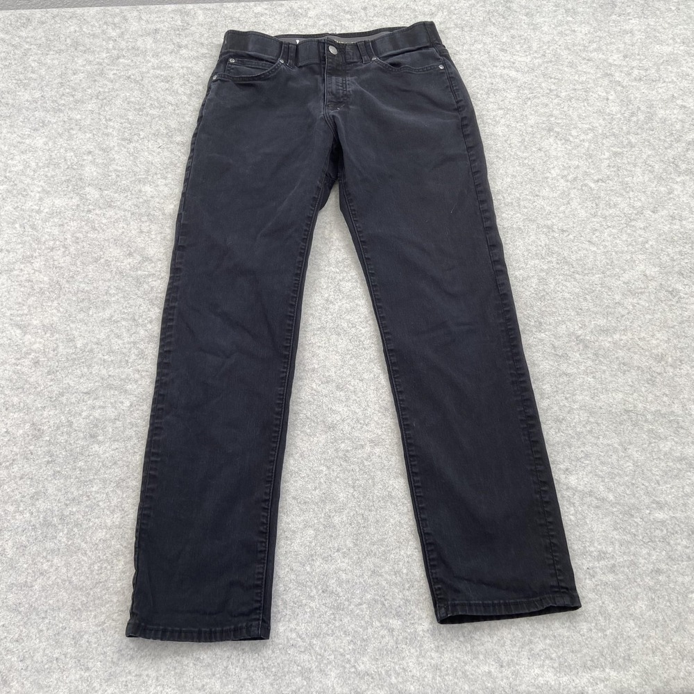 Lee Extreme Motion Jeans Mens 33x32 (31x30) Black Dark Wash Athletic Straight